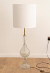 1970s Italian Polished Brass & Molen Glass Lamp