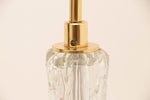 1970s Italian Polished Brass & Molen Glass Lamp