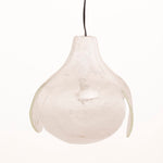 1970s Mazzega White Flower Murano Glass Pendant Light