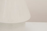1970s Peill & Putzler German Mottled White Glass Table Lamp
