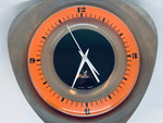 1970s Stainless Steel and Orange Jaz Transistor 'Noxic' Wall Clock