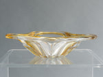 French Art Yellow and Clear Glass Bowl