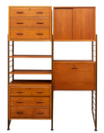 1960s Staples Ladderax Teak Double Shelving System