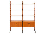 1960's Italian Teak Veneer Wall Unit by AV Arredamenti Contemporanei