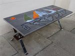 1960'S TILED TOP AND CHROME FRAME COFFEE TABLE