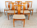 Set of 6 1960s Danish Teak Dining Chairs by Henning Sorensen for Danex