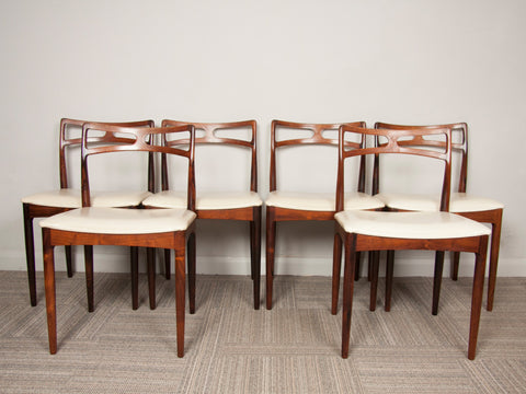 Set of 6 1960's Johannes Anderson Rosewood Dining Chairs