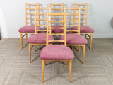 1960s Set of 6 Oak Niels Koefoed style Ladder Back Dining Chairs