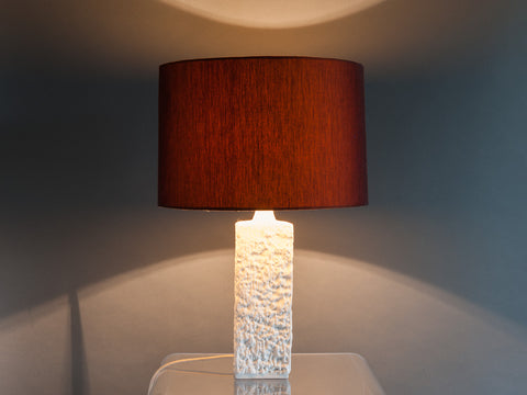 1960S TEXTURED BISQUE LAMP BASE