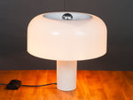 1960s White Mushroom Italian Table Lamp by Guzzini