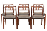 Set of 6 1960s Niels Moller Rosewood Model 79 Dining Chairs