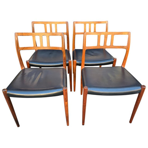Set of 4 1960s Niels Moller Rosewood Model 79 Dining Chairs