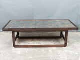 Large Vintage Print Block Coffee Table