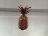 VINTAGE SMALL BRASS PINEAPPLE COCKTAIL STICK HOLDER