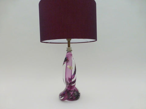 Val St Lambert Purple Lamp Base