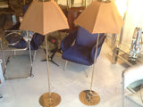 Pair of Belgium Brass Floor Lamps