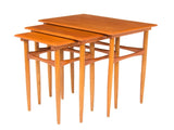 Set of 3 1960s Danish Teak Nesting Tables by Poul Hundevad for Fabian