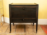 1960s Upcycled Black Drinks or TV Cabinet
