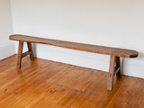 Antique Trestle Style French Oak Bench