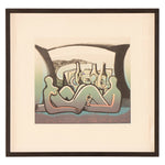 Fine Wine Fruit and Fish - Drypoint and Relief Print  by artist Trevor Price