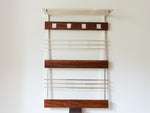 GERMAN WALL HANGING TEAK COAT RACK