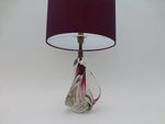 Val St Lambert Purple Glass Lamp Base