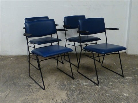 4 x Ernest Race Stacking Arm Chairs