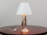1960s Large Val St Lambert Clear Crystal Lamp Base