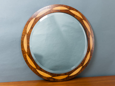 Toby Winteringham 'Plexus' Round Inlaid Bevelled Mirror