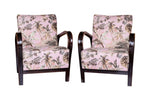 Pair of 1950s Czech Art Deco HF11 Halabala Armchairs