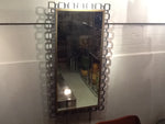 1970's Backlit Bronze and Metal Mirror