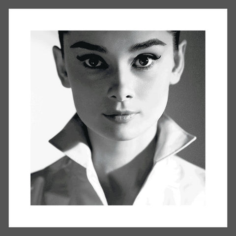 Silver Framed Audrey Hepburn Black & White and Colour Lenticular  by Matthew Andrews