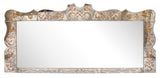 Mid-Century 1960s French Eglomise Long Venetian Overmantle Ornate Mirror