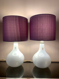 Pair of 1980s Danish White 'Helios' Table Lamps