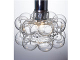 1960s Clear Glass Bubble Hanging Light by Helena Tynell for Glashutte Limburg