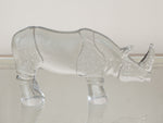 1970s Swedish Kosta Boda Rhinoceros Art Glass Figurine