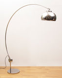 1970s Italian Chrome Arc Floor Lamp by Guzzini