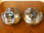 1970's 'Wave' Smoked Flush Mount Lights by Peill & Putzler