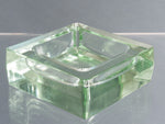 Vintage Square Heavy Glass Ashtray