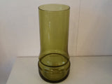 Large Riihimaki Olive Green Glass Vase By Tamara Aladin