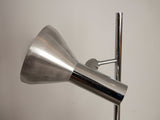 1970'S French Chrome Adjustable and Directional Three Shade Floor Lamp