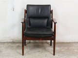 1960s Arne Vodder Rosewood and Leather Armchairs/Desk Chair Model 431