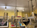 1970s Italian Abstract Chrome and Glass Chandelier by Gaetano Sciolari