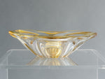 French Art Yellow and Clear Glass Bowl