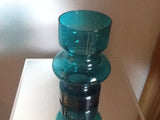 Small Turquoise Hooped Riihimaki Vase