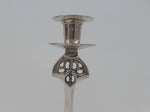 Art Nouveau Nickel Steel Candlesticks