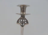 Art Nouveau Nickel Steel Candlesticks