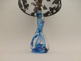 Val Saint Lambert Blue Lamp