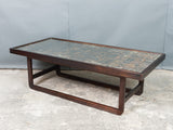 Large Vintage Print Block Coffee Table