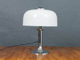 1970s iGuzzini Chrome and White Plexiglass Table Lamp